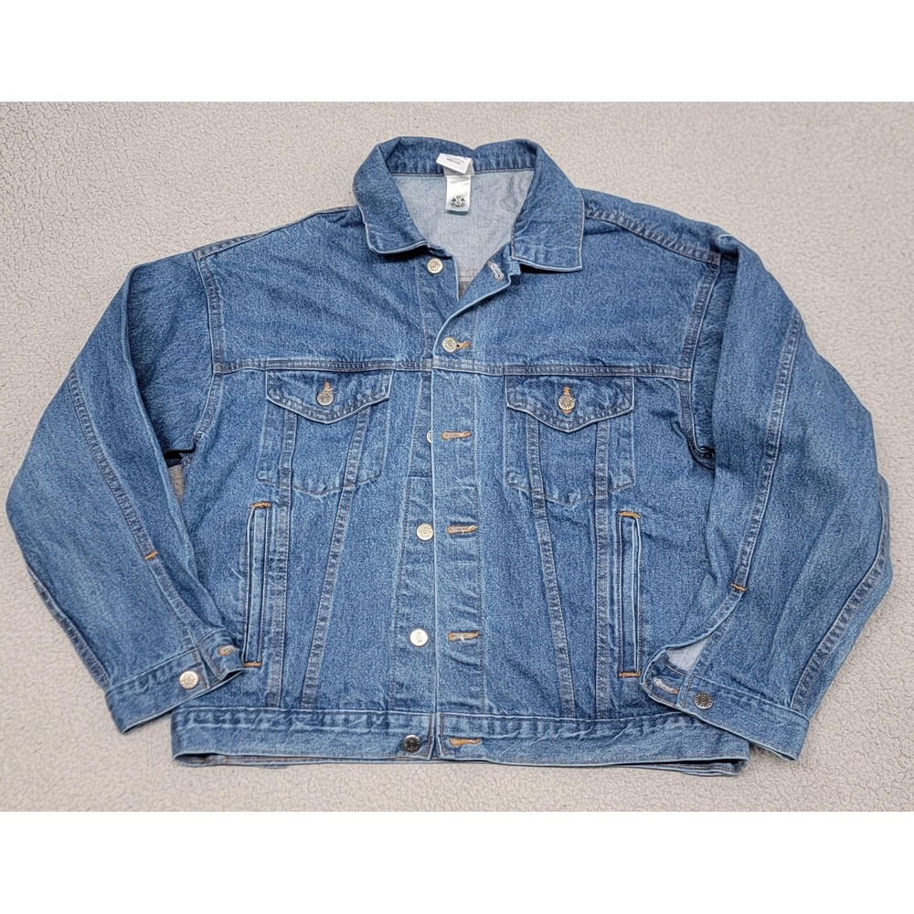 Tyca Jacket Mens Medium Blue Denim‎ Lined Union OCSEA AFSCME Ohio Back Logo USA